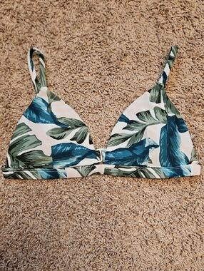 Hollister Tropical Palm Leaf Bikini Top